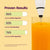 Glass of Blume SuperBelly Gut-Building Hydration Powder with a whisk and statistics on proven results on a yellow background