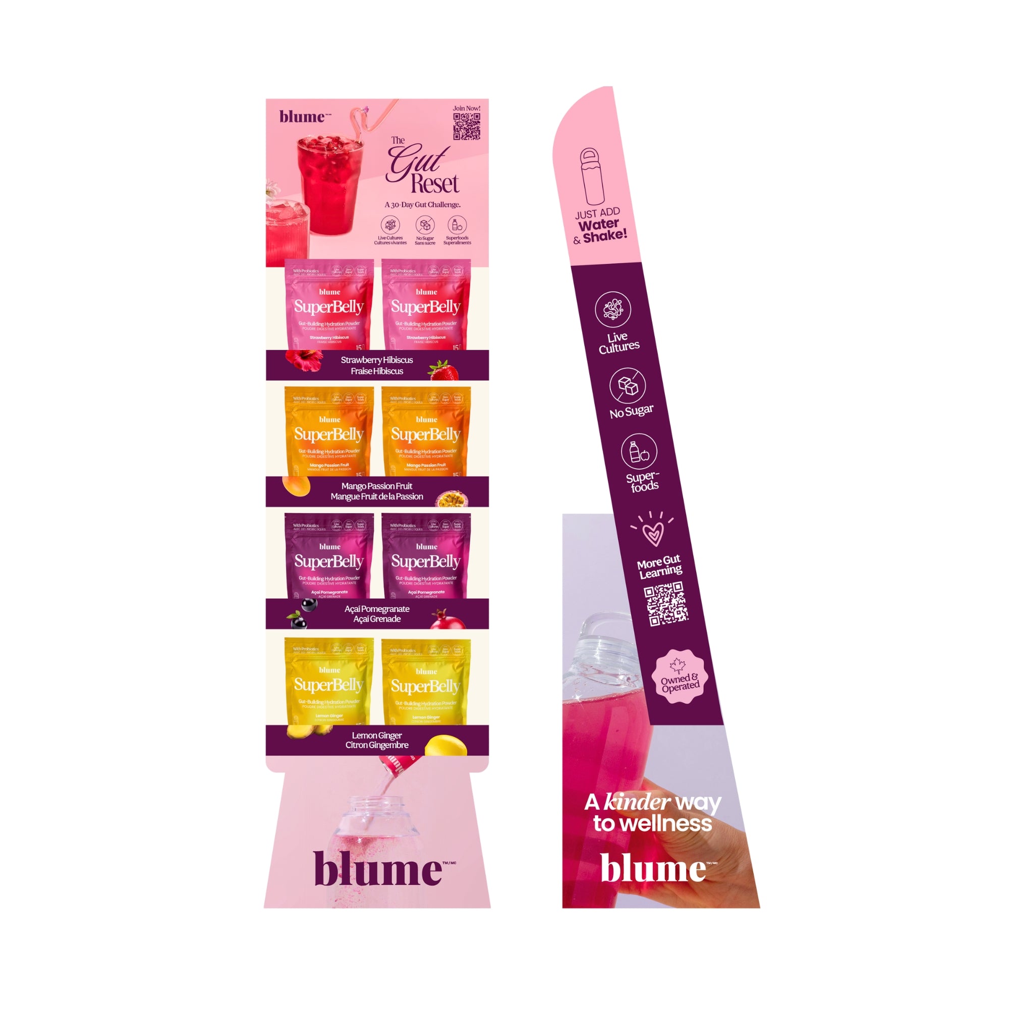 SuperBelly Floor Display - Gut Reset Campaign