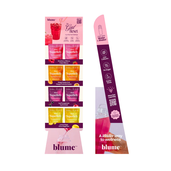 SuperBelly Floor Display - Gut Reset Campaign